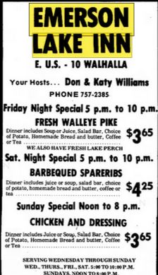 Emerson Lake Inn - Jul 1976 Ad